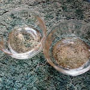 2 Scalloped Edge Bowls